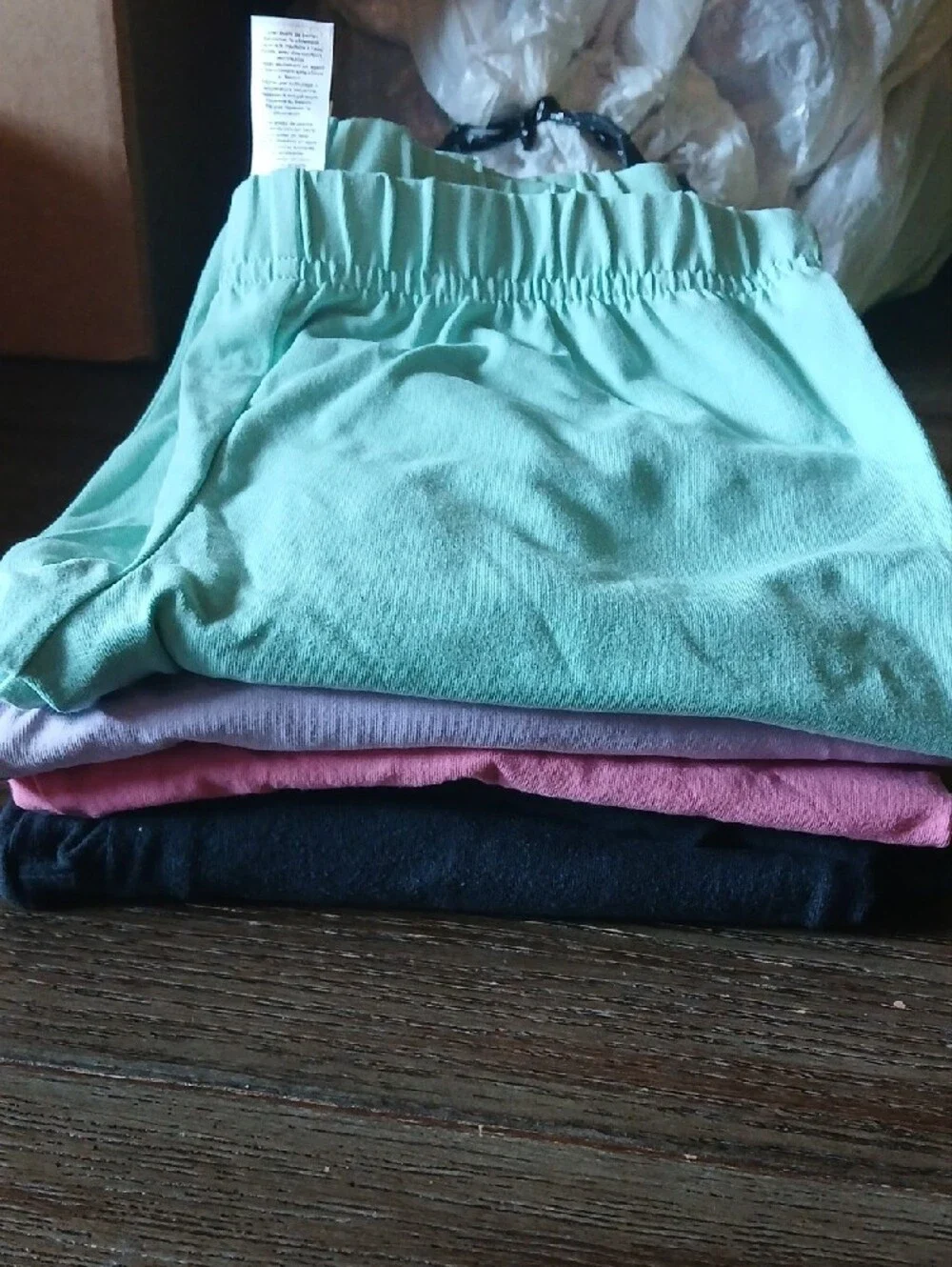 Casual Elastic Waist Leggings Pack in 2 Black, Pink, Mint, Lavender